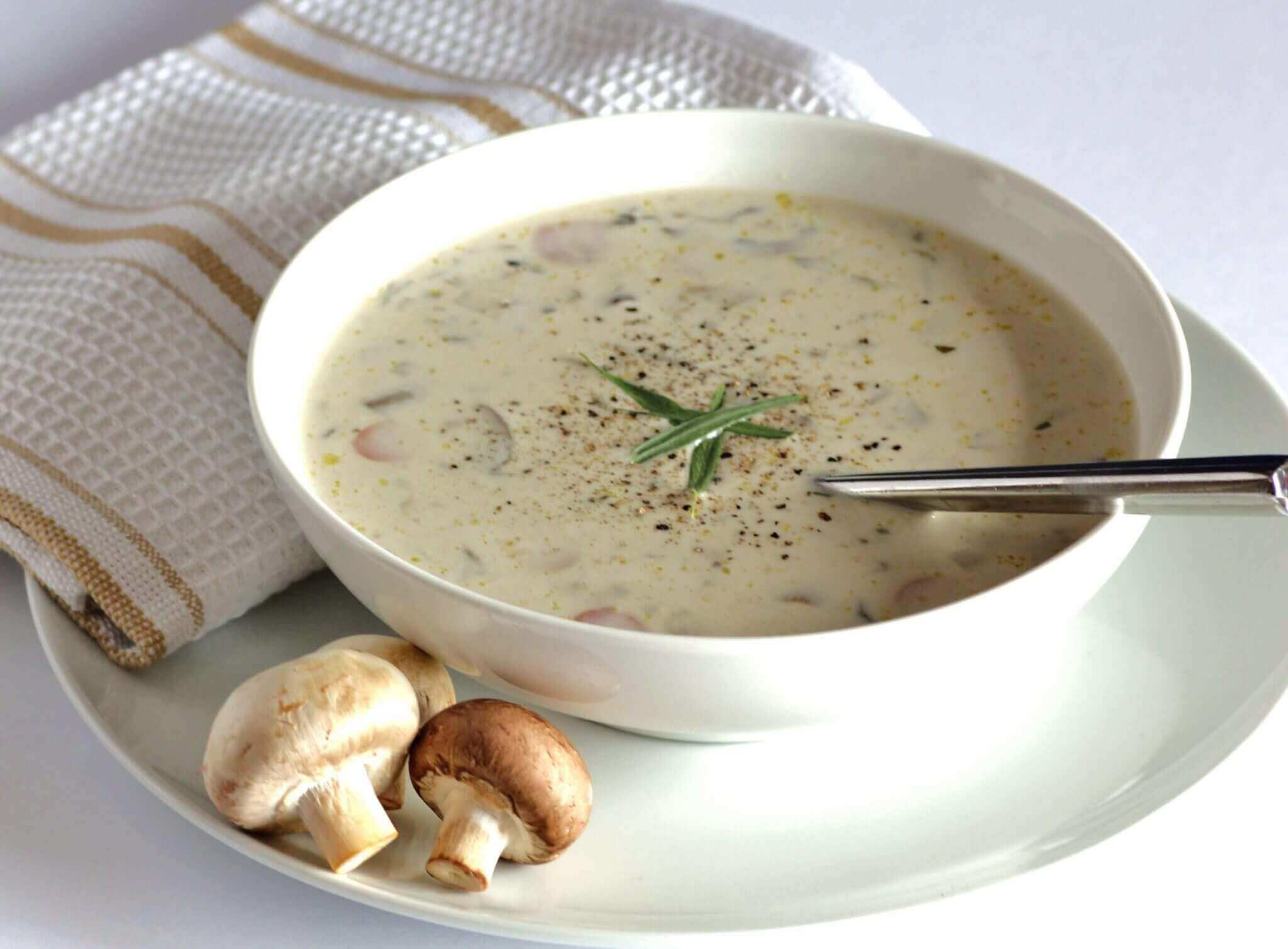 Cremige Pilzsuppe - Kremalı Mantar Çorbası