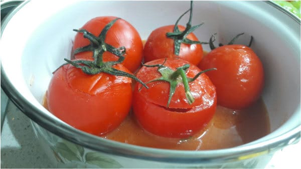 Gefüllte Tomaten mit Hackfleisch - Kıymalı Domates Dolması